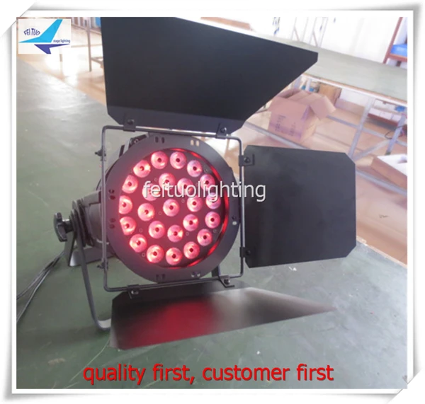 

Free Shipping 2pcs/lot 24x15w RGBWA 5IN1 With Barn Door Led Par Light for Stage DJ Disxo Culb Wedding Light