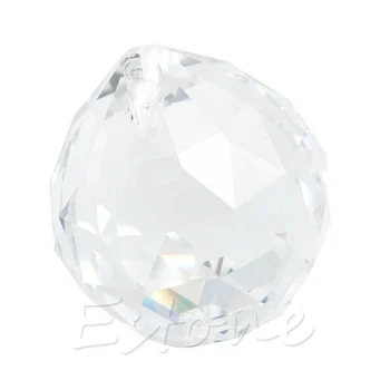 

1 Clear Crystal Feng Shui Lamp Ball Prism Rainbow Sun Catcher Wedding Decor 40mm Q0KF