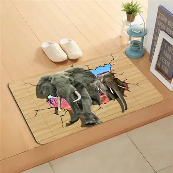 

KU-58 Custom animals African elephant &q Doormat Home Decor Door mat Floor Mat Bath Mats foot pad U-F718!!Px-58z