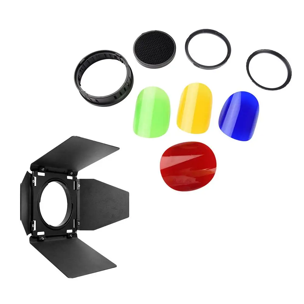 Godox BD08 для Godox AD400PRO наружная вспышка стробоскоп свет Monolight Speedlites Barn дверной комплект с 4* Цветные гелевые фильтры
