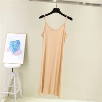 Spring Summer 2024 Woman Tank Dress Casual Modal Sexy Camisole Elastic Female Home Beach Dresses O-Neck Camis Sexy Dress - Image 6