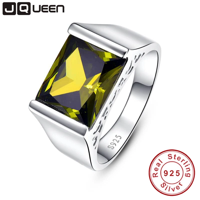 925 Sterling Silver Bridal Wedding Promise Engagement Ring 10.55 Carat Simulated Yellow Peridot s925 ring set brand jewelry | Украшения и