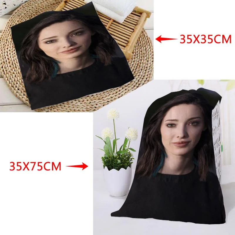 Новое пользовательское полотенце Emma Dumont из микрофибры, абсорбирующее полотенце для ванной комнаты, квадратное полотенце s 35x35 см 35x75 см - Цвет: 11
