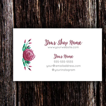

Custom your shop name Business Cards - Personalized LOGO Business Cards - flower your name Cards 3.5 x 2"