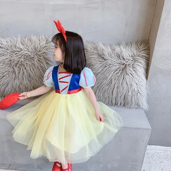 

Girls summer dress cosplay Snow White skirt net yarn skirt to send the same paragraph hair accessories prom dress clothes