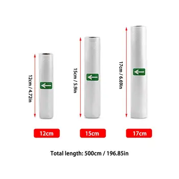 

Kitchen Food Vacuum Bag Storage Bags Food Vacuum Sealer Storage Bags For Vacuum Sealer Vacuum Packaging Rolls 12/15/17 cm*500 cm