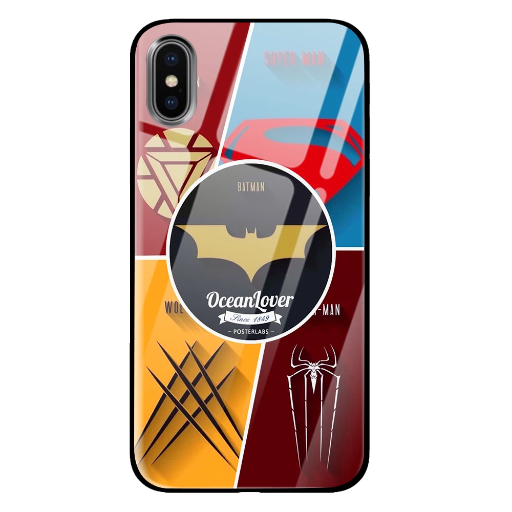Для Герой Marvel закаленное стекло Роскошные Чехлы для huawei P30 P20 Коврики 10 20 Honor 8 9 10 Pro Lite - Цвет: 11