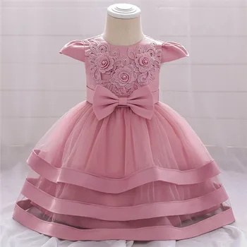 

Newborn Baby Girl 1 Year Birthday Dress Lace Flower Toddler Girl Christening Dress Infant Princess Party Dresses For Girls