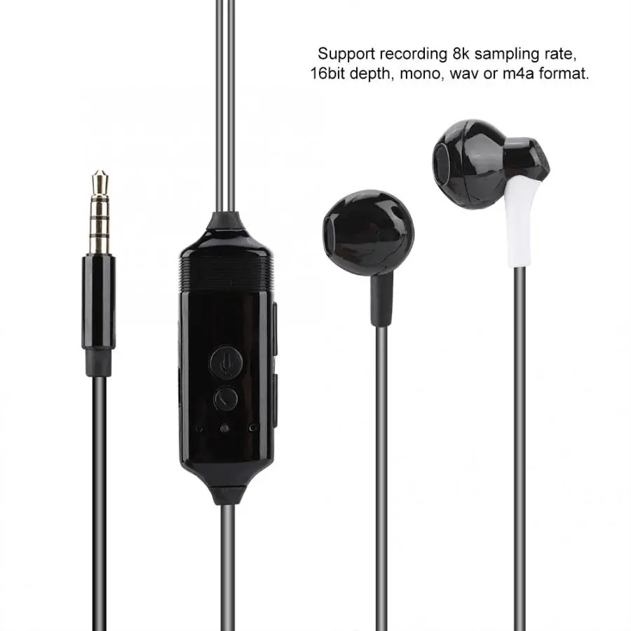 Наушники вкладыши для мобильного телефона диктофон Bluetooth наушники записи iPhone