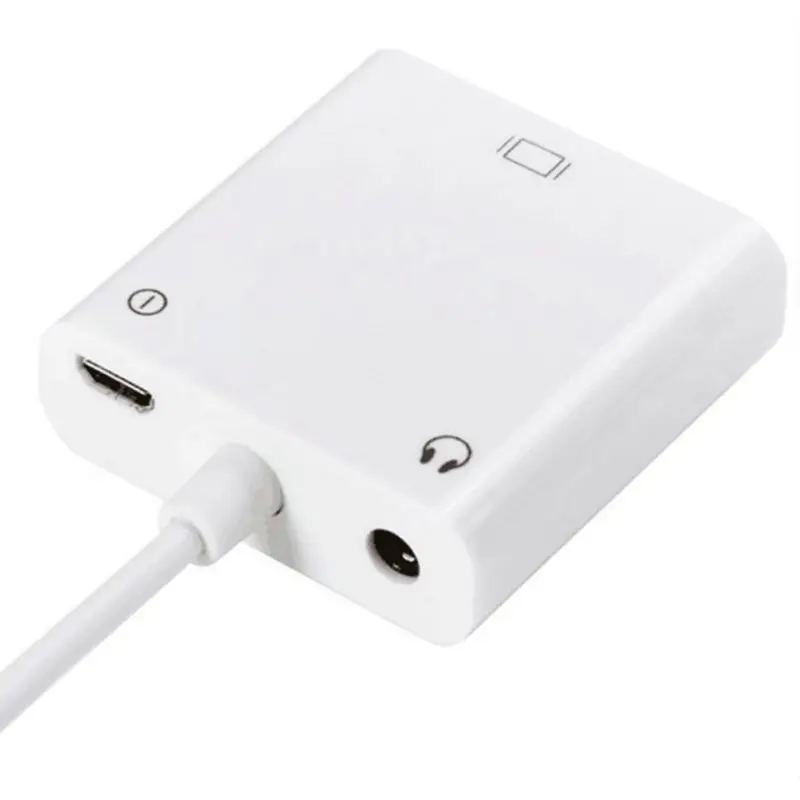 Недавно Micro USB к VGA адаптер конвертер видео к аудио конвертер Micro USB к VGA HD Мобильный телефон подключение к телевизору HD аудио/видео