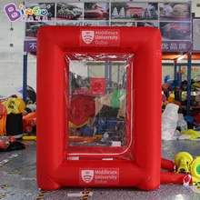 Рекламные надувные красные деньги машина с 1,5x1,7x2,2 mH/захватная машина в форме Куба надувная/надувная Денежная машина игрушки