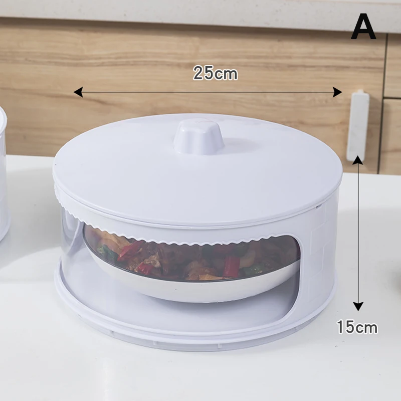 Food Insulation Covers 1/2/3 Layer Transparent Stackable Dustproof Leftovers Food Storage Box Container Kitchen Organization