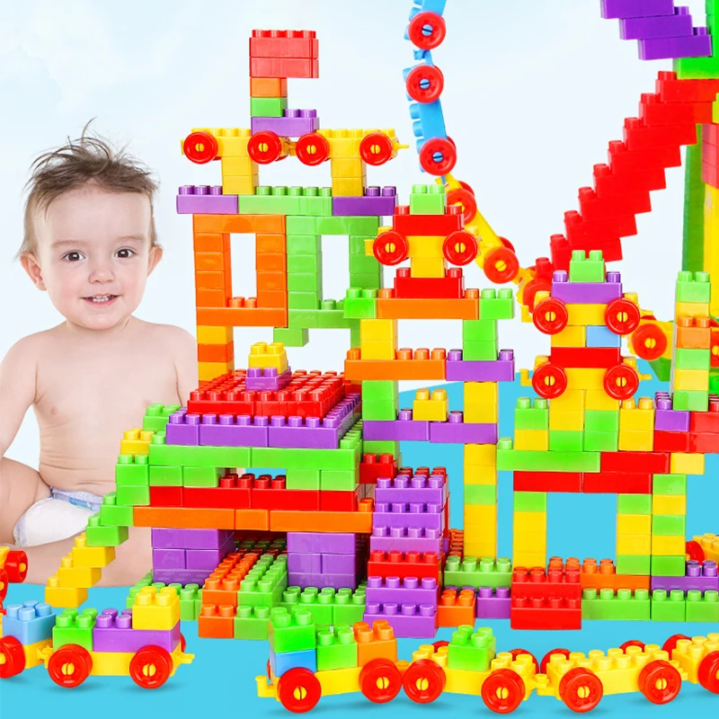 

72pcs Big Size DIY Building Blocks City Bricks Plastic Toys For Children Assembling Toys Educational Bricks Gift CT0332