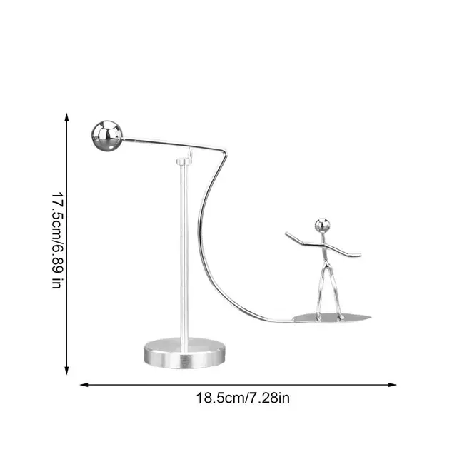Newton Pendulum Cradle Creative Balance Men  Ball Crafts Tumbler Kids Desk Toy Metal Home Decoration Accessories 6