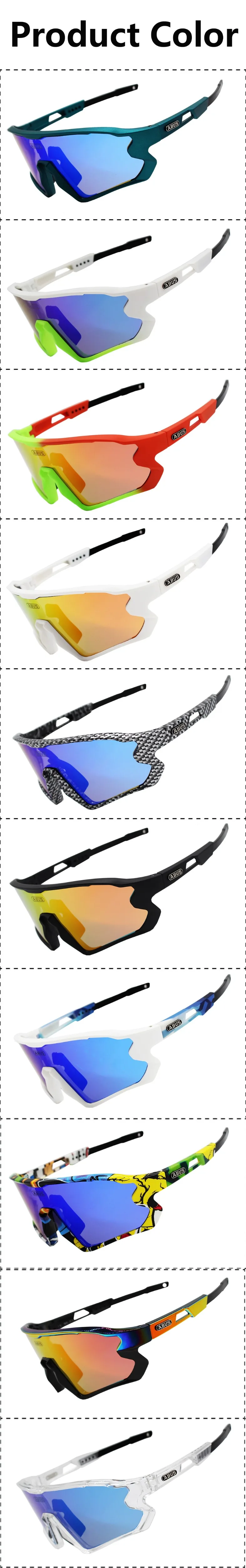 5 Lens Bike Glasses Bicycle UV400 Sports Sunglasses for Men Women Anti Glare Lightweight Hiking Cycling Glasses
