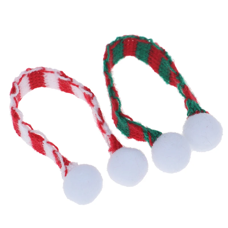 Miniature Accessories Christmas hat scarf 1:12 mini Decoration for christmas Lollipop for doll