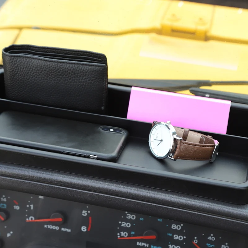Для панелей; Хранение коробка для Jeep Wrangler TJ 1997-2006 приборной панели телефона держатель лоток