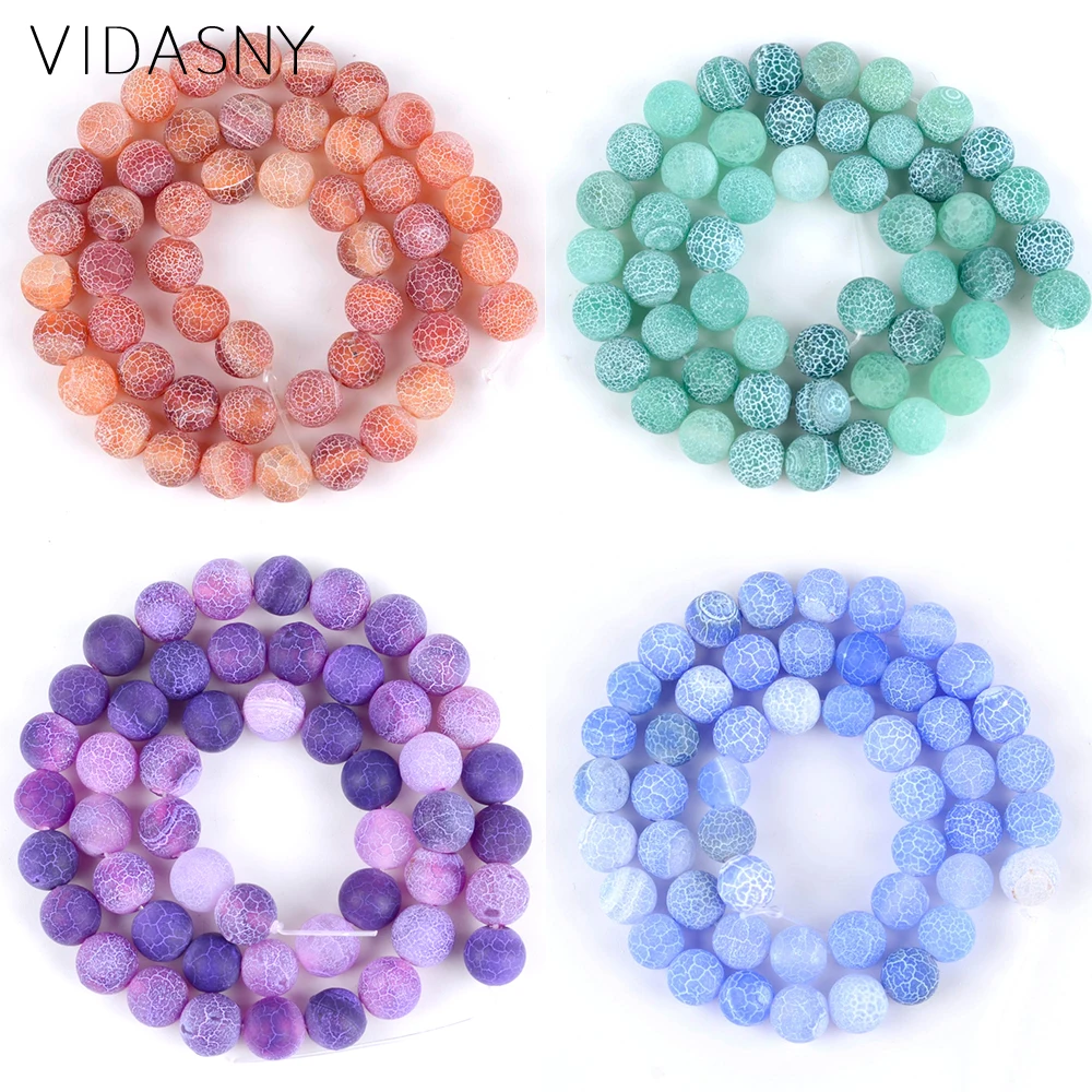Natürliche Mix Edelstein Stein Matt Poliert Sodalith Achate Kristall Perlen Für Schmuck Machen 4-12mm Runde Lose Perlen diy Armbänder 15'' – Detail 2