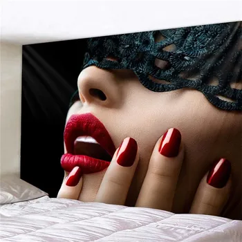 

3D girl tapestry wall hanging fashion Bedspread Beach Mat wall decoration