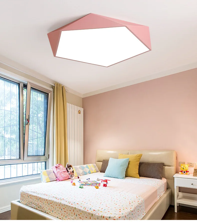 Macarons, светодиодный потолочный светильник в геометрическом стиле для ресторана, современная детская комната, спальня, креативное теплое декоративное освещение с бриллиантами