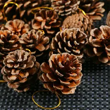 12 шт. рождественские сосновые шишки Рождественские безделушки вечерние подвесные украшения
