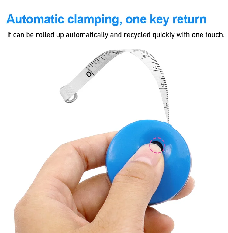 Description Picture 6 of item150cm 60 "Portable Retractable Ruler Tape Measures Height Children Ruler Centimeter Inch Roll Color Tape