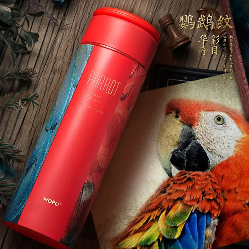 370ml red 370 мл термос чашка вакуумные Термосы Из Нержавеющей Стали Кружка для чая Кофе Изолированные двухслойные колбы для путешествий офисные бутылки для воды - Цвет: 370ml red