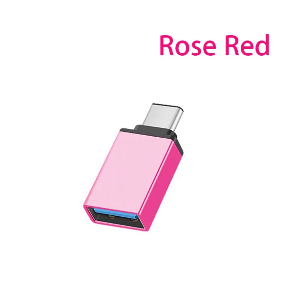 Rose red Typc c otg OTG type-c адаптер usb type c usb 3,0 конвертер данных для xiaomi mi 9 9t 8 lite cc9 se mi x 3 2s max мы собрали воедино 3 6x A2 A3 redmi note 7 k20 - Цвет: Rose red Typc c otg