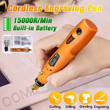 

3 Adjustable Speed DIY Mini Electric Grinder Engraving Pen Rotary Tool Kit 3.6V USB Charging Cordless Electric Drill