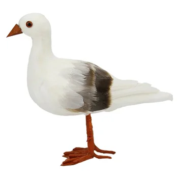 

Imitation Seagull Foam Full Body Real Feathers Original Seagull Home Art Decoration Fake Bird Village Ornament