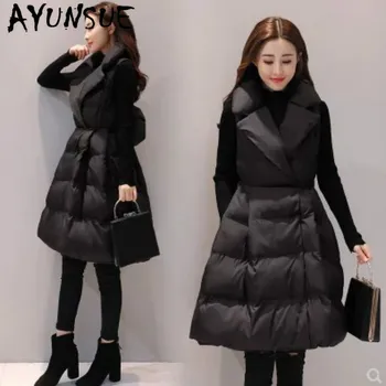 

AYUNSUE 2020 Autumn Winter Vest Women Down Cotton Waist Coat Parka Sleeveless Jacket Colete Feminino Chaleco Mujer YY1486
