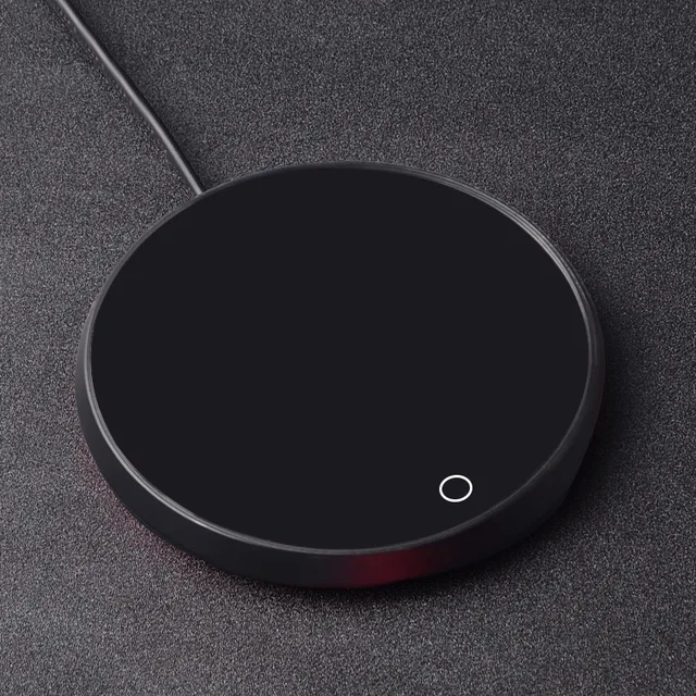 Mini Portable USB Cup Warmer 3 Gear Coffee Mug Heating Coaster Smart Thermostatic Hot Plate Milk Tea Water Heating Pad Heater Black