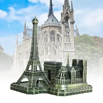 

Metal Architecture Figurine World Famous Landmark Building Office Desktop Decor Home Decoration Model Gifts Dropshipping