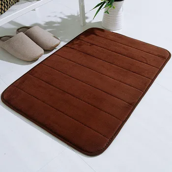 

Microfiber Memory Foam Bath Mat Absorbent Soft Comfortable Thick Anti-slip Machine Wash Quickly Drying For Bathroom Floor Rug