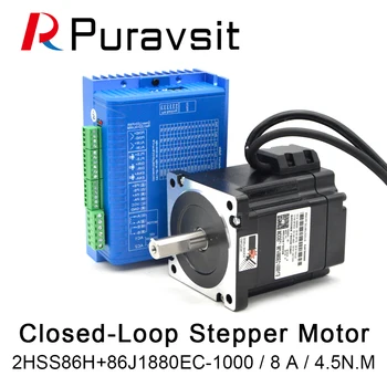 

NEMA 34 Closed Loop Stepper Motor 4.5Nm 8A Hybrid Stepping Motor Nema34 Close Loop Motor driver DC 40-110V AC 60-80V