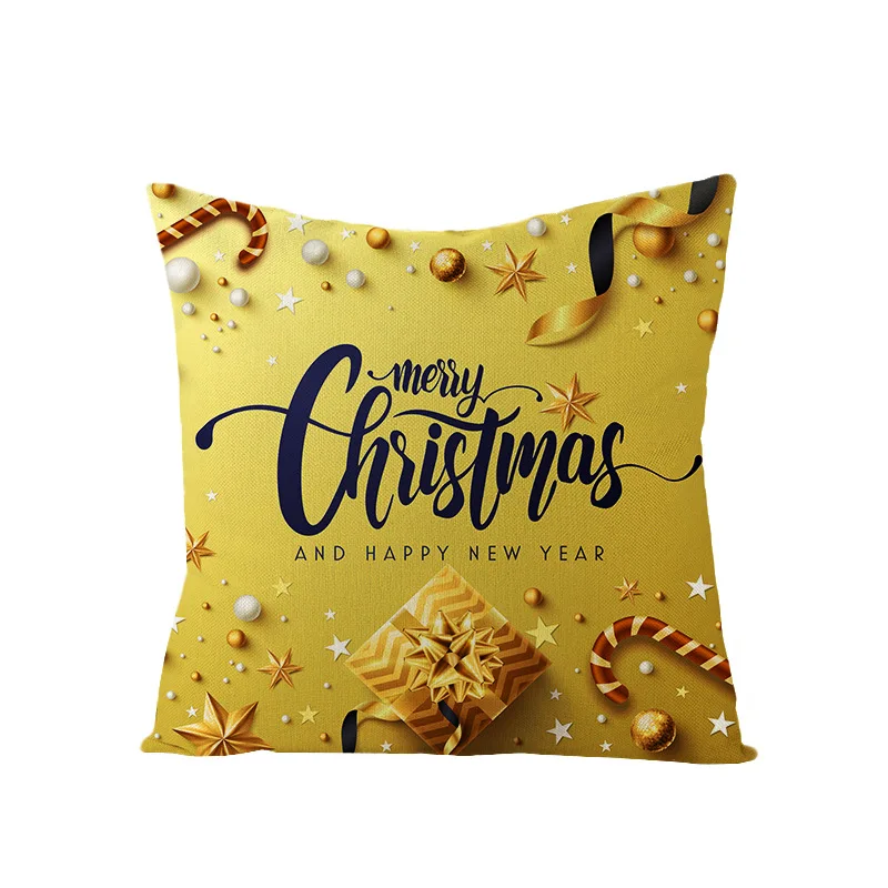Nicro, Золотая Рождественская наволочка, украшение для дома,, Navidad, рождественский подарок, счастливый год, сделай сам, Декор# Chr88