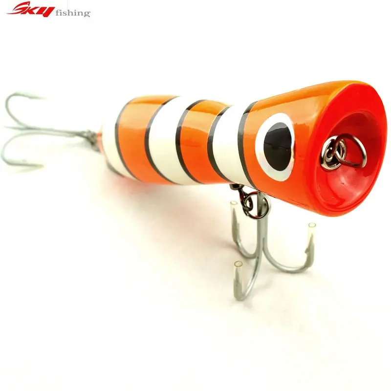 

Voloke Wooden Wave Grilled Fishing Large Fake Fish Lure da mi nuo Water Surface Lure Artificial Bait
