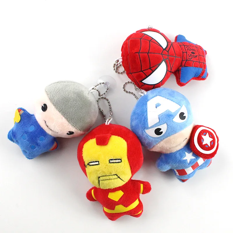 Marvel Avengers Superhéroes Peluche Llavero Bolsa Clip Novedad Regalo 