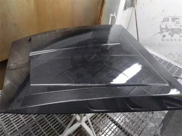 2018 2019 year W464 carbon fiber B style hood cover fit for G class G63 G550 G500 G55 hood bonnet (7)