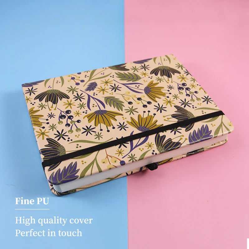 B6 Vintage Flowers Bullet Dotted Journal 160gsm Thick Paper