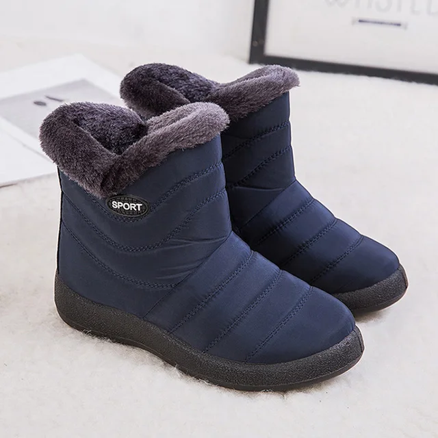 Women Boots Waterproof Snow Boots Female Plush Winter Boots Women Warm Ankle Botas Mujer Winter Shoes Woman Plus Size 43 6