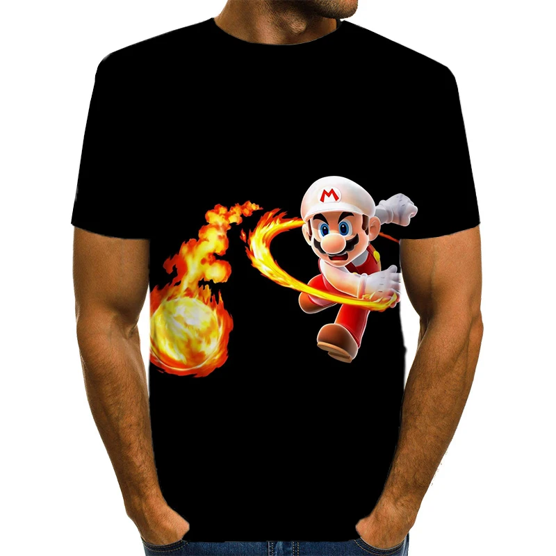 Новая летняя футболка в стиле Харадзюку с классическими играми Супер Марио футболка с 3d принтом Марио футболка для рождественского костюмированного представления в стиле хип-хоп - Цвет: NT933