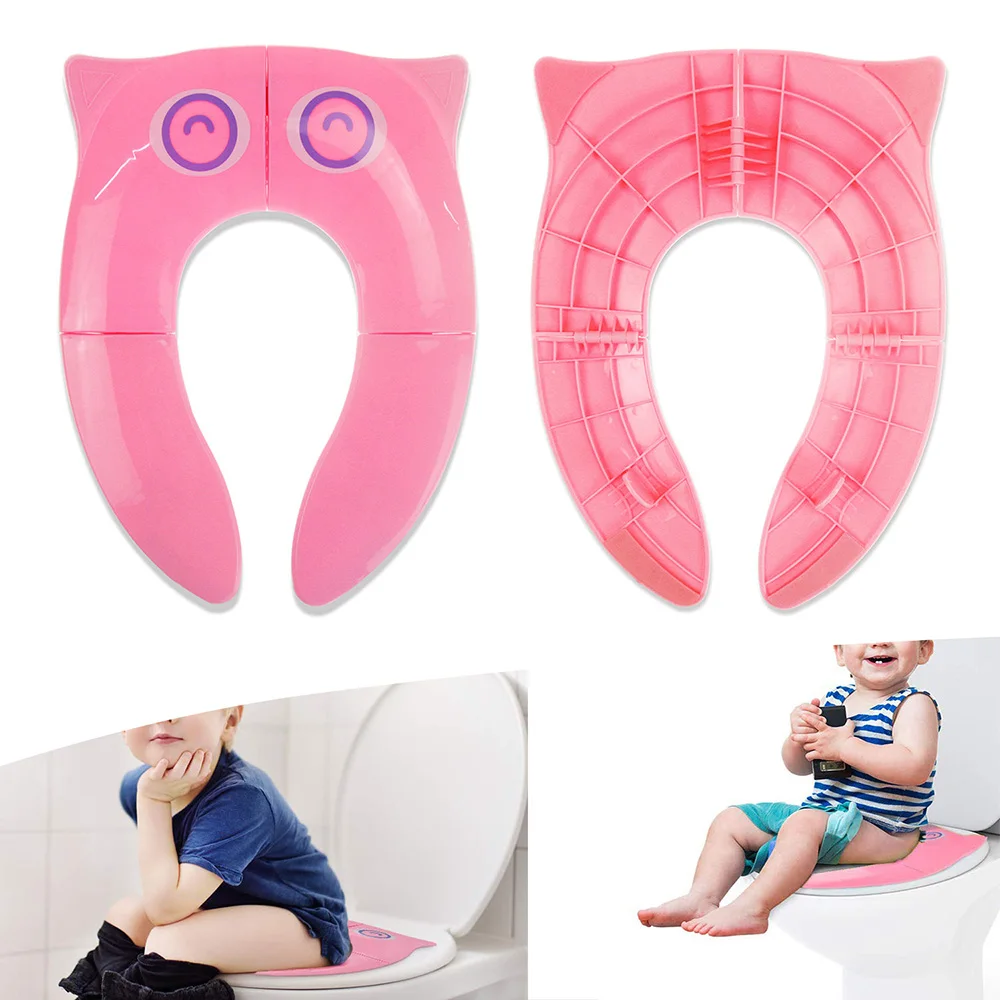 

New Baby Potty Toilet Seat Cover Non Slip Pad Folding For Home Eyes Anti-Slip