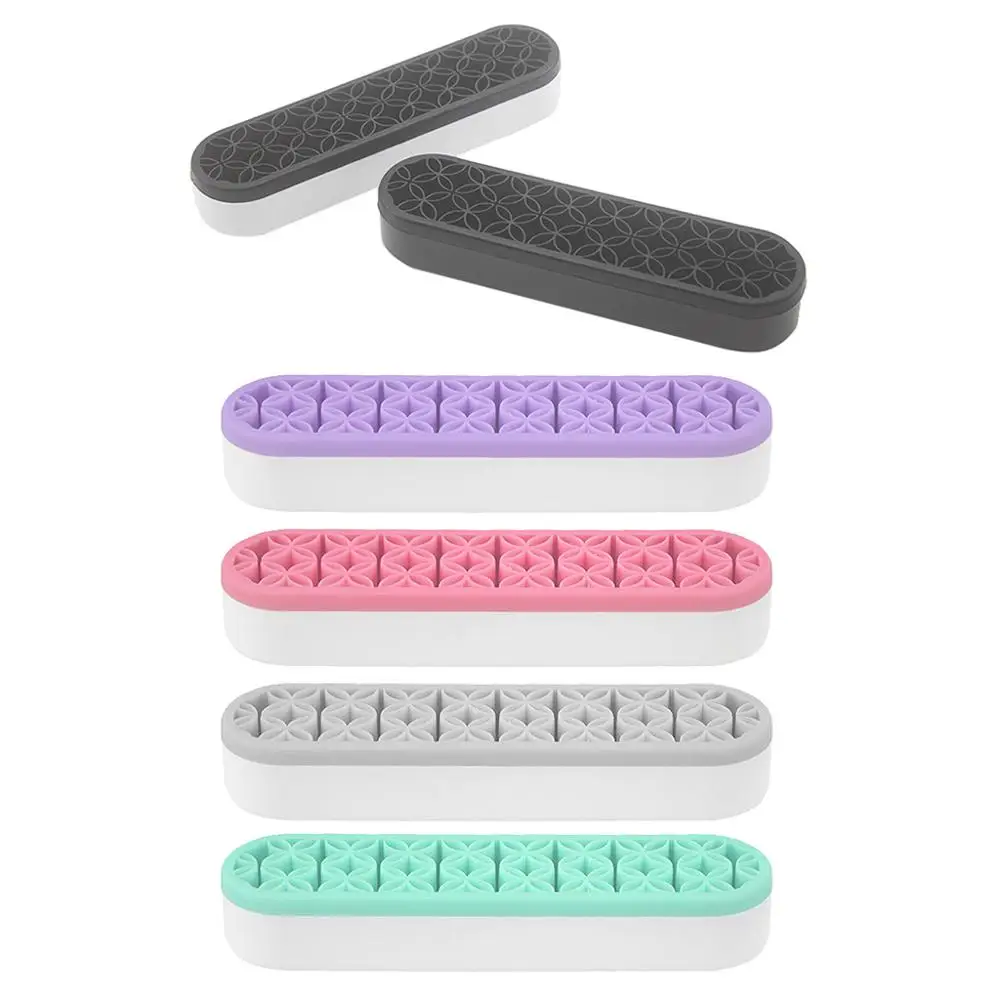 

5 colors 1 pcs Silicone Cosmetic Storage Box Flower Pattern Makeup Brush Organizer Case