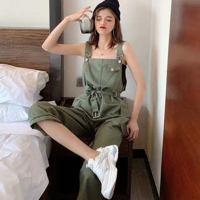 Jumpsuits Women Fashion Design Sashes Spring New Korean Style Leisure  Schoolgirls Solid All-match Empire Ankle-length Daily Ins - AliExpress