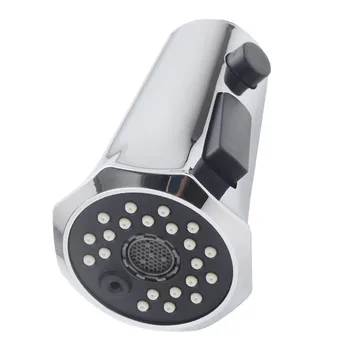

Multifunction Pressurized Water-saving Rotating Top Sink Faucet Pull Head Accessories Horn Button Switch 3 Function Shower Head