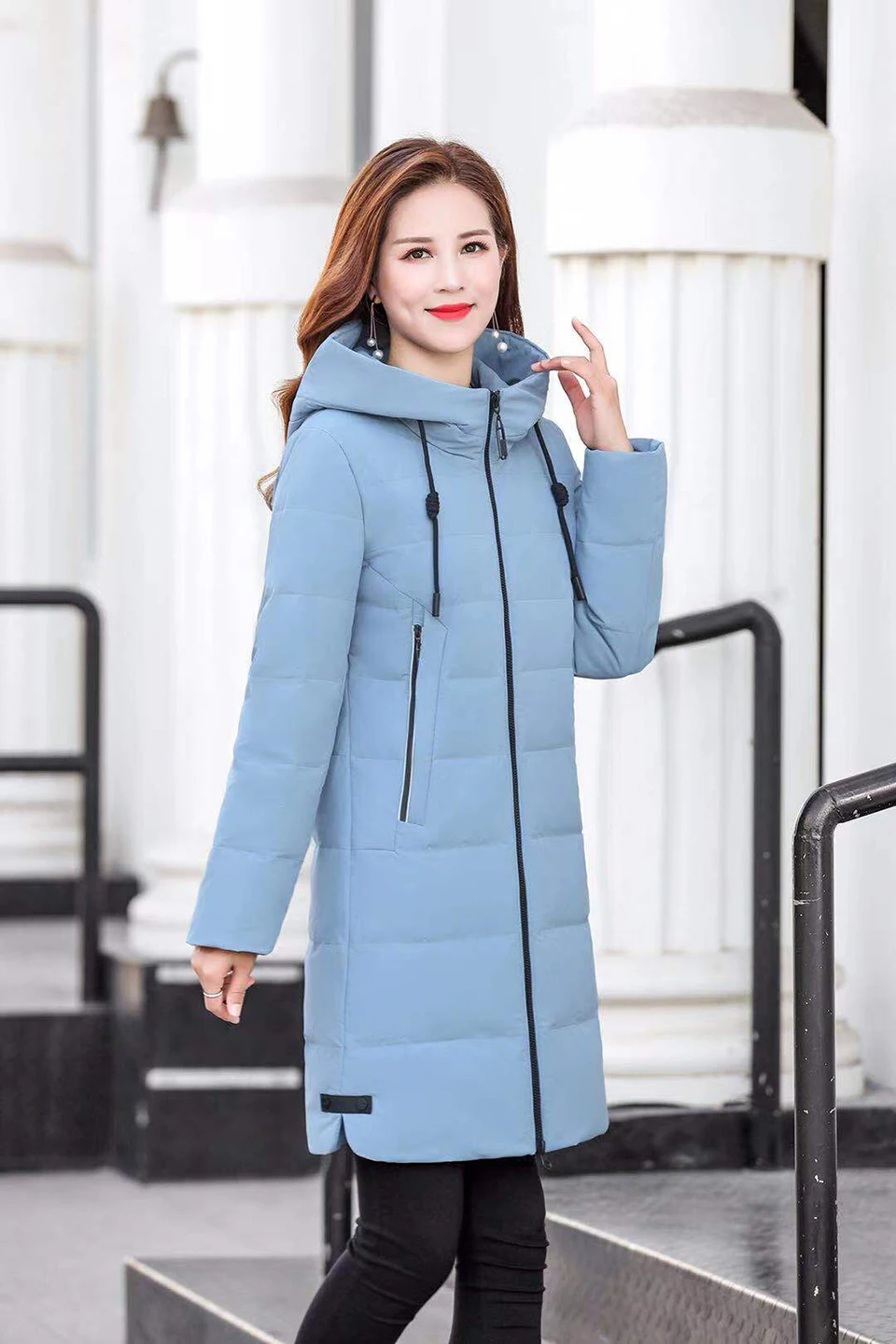 Зимнее женское пуховое пальто, длинное, ультралегкое, Натуральное перо, пуховое, роскошное, высокое качество, Женская парка на утином пуху#9812