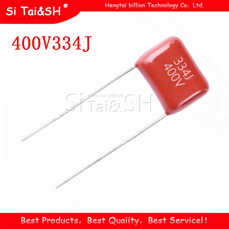 10PCS 400V334J 0.33UF Pitch 10mm 400V 330NF 334 CBB Polypropylene film capacitor | Электронные компоненты и