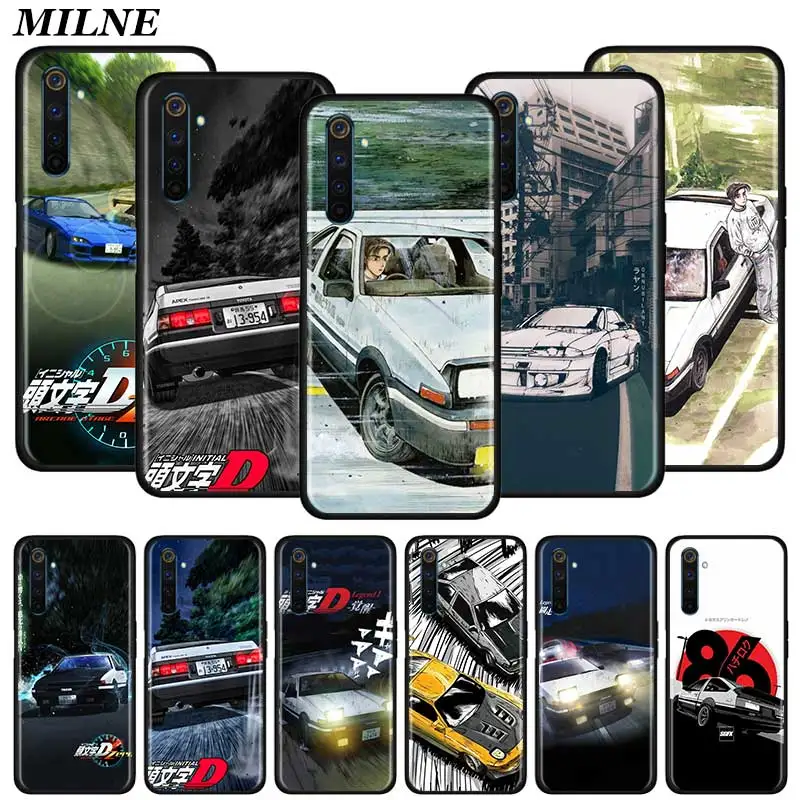 Силиконовый чехол INITIAL D AE86 для Realme X50 Pro 5G X2 XT C3 5i 5 6i 6 Narzo 10 10A|Бамперы| |