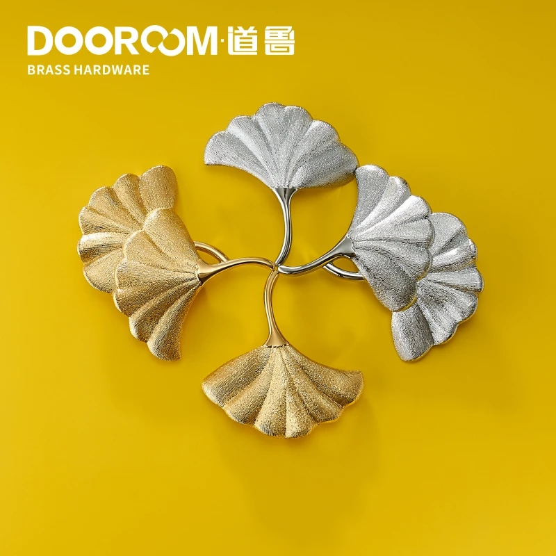Латунные ручки Dooroom золотые и серебряные для мебели натуральсветильник свет